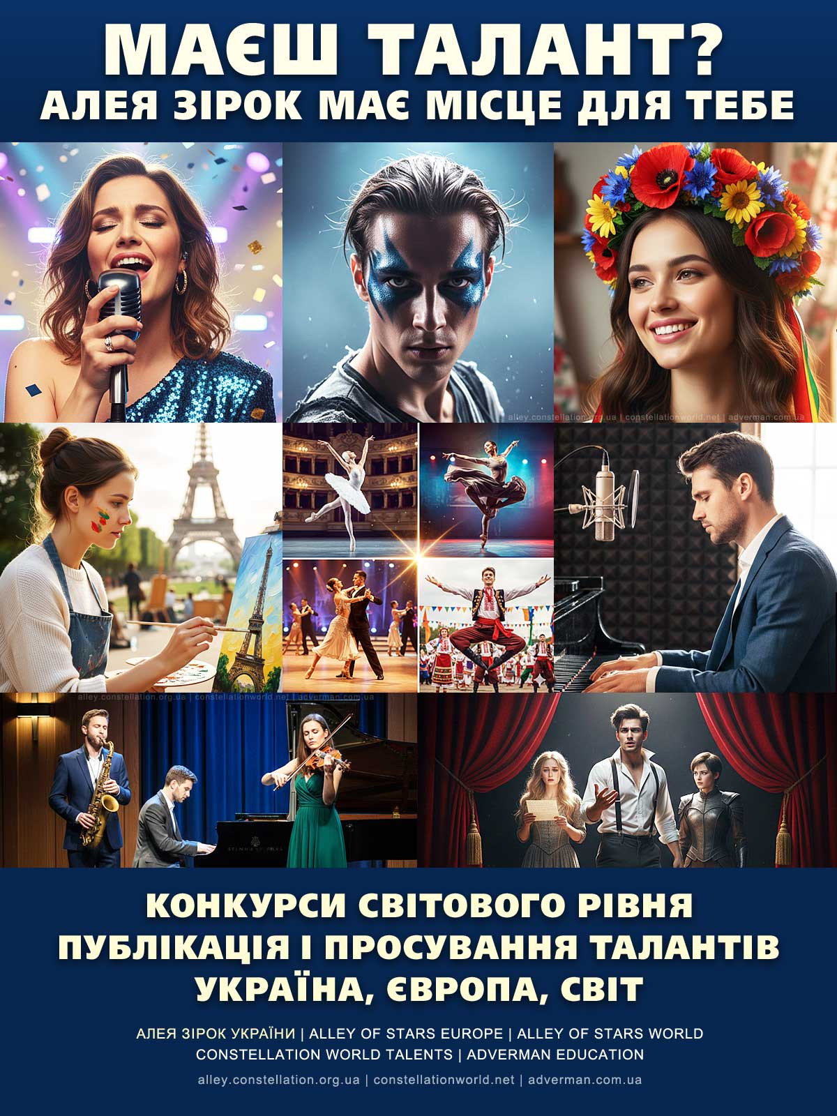 Мистецькі конкурси авторів і виконавців усіх мистецтв. Для дітей і дорослих